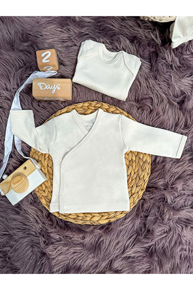 %100 Pamuk Hastane Çıkış Seti Unisex 6'lı Yenidoğan Hastane Çıkış Seti Ekotex Sertifikalı