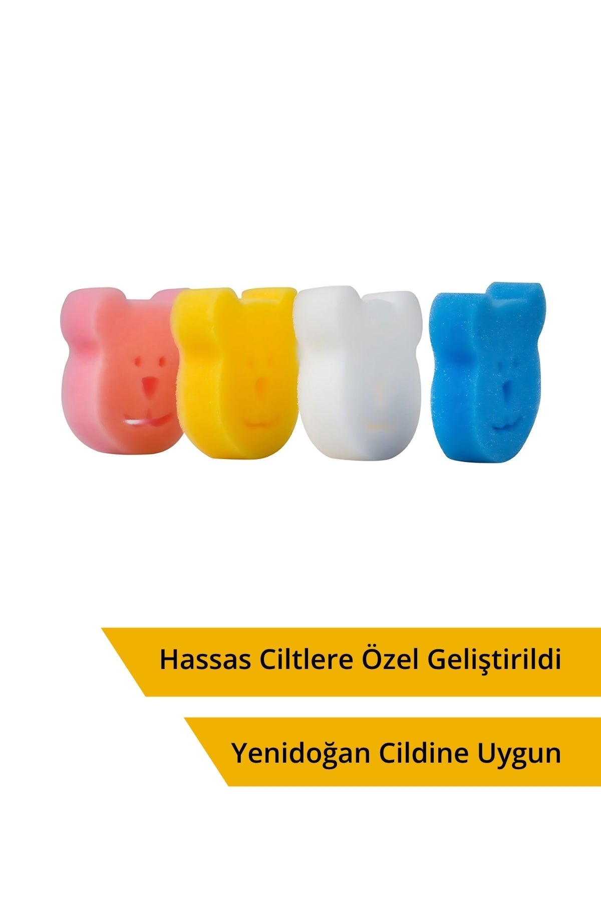 4’lü Bebek Banyo Süngeri | Yumuşak Bebek Banyo Sünger Seti Sevimli Bebek Banyo Süngeri