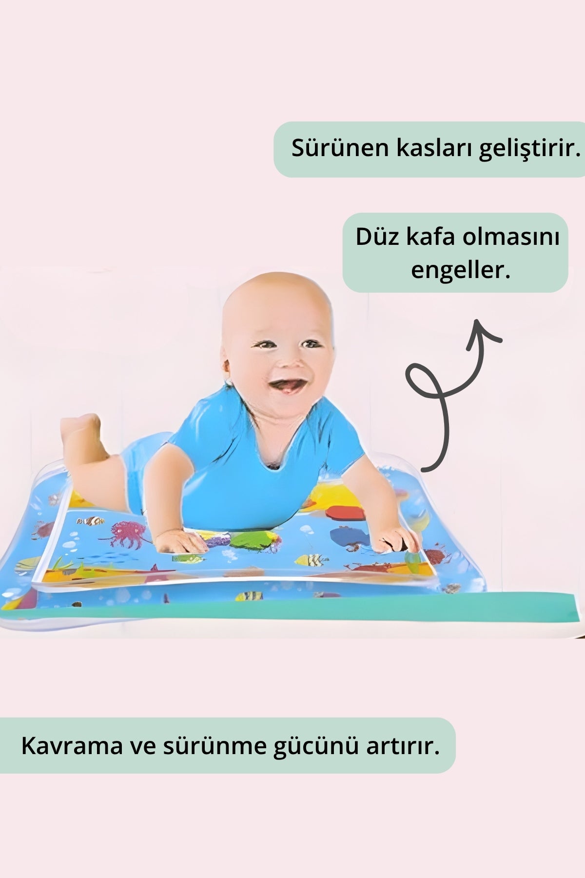 Bebek Su Oyun Matı / Tummy Time Şişme Su Matı