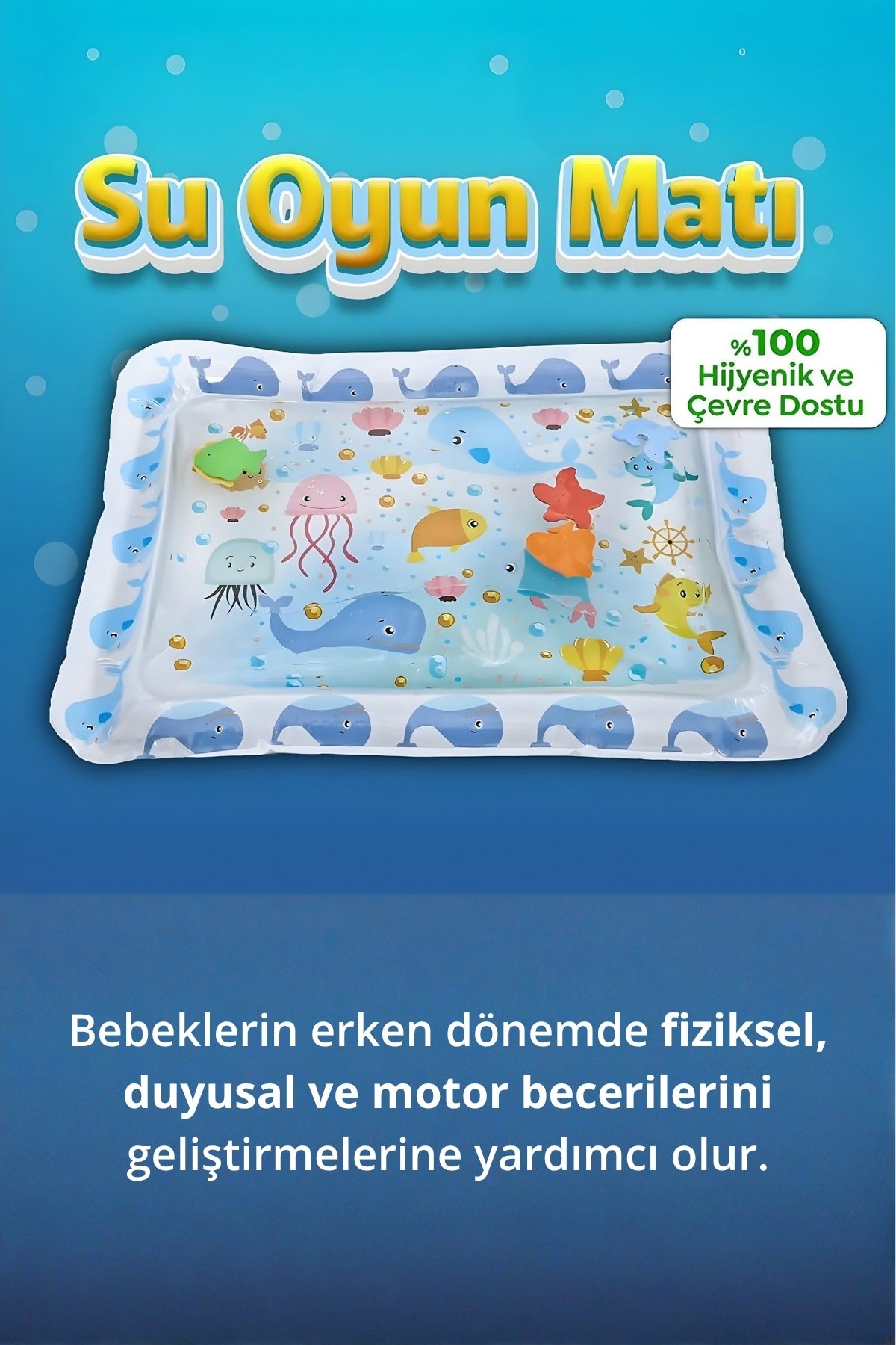 Bebek Su Oyun Matı / Tummy Time Şişme Su Matı