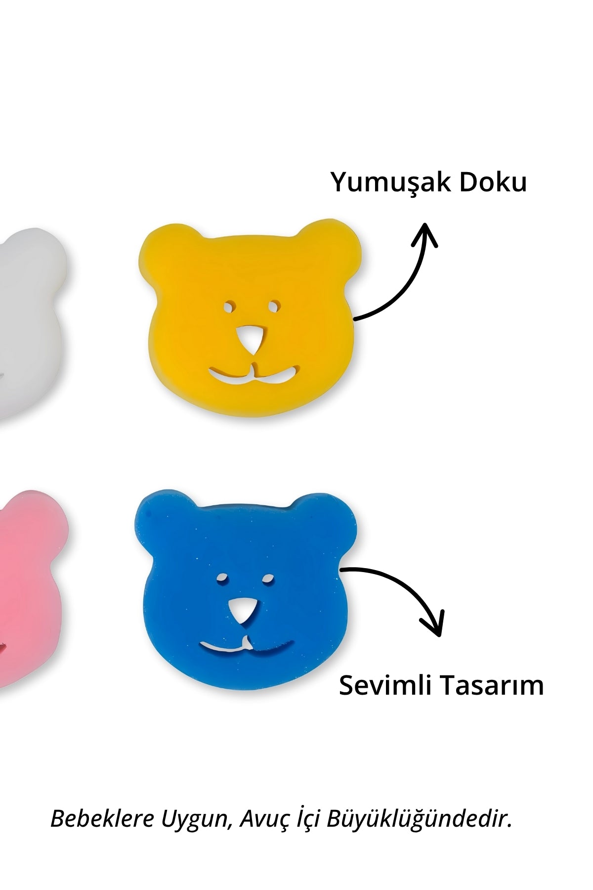 4’lü Bebek Banyo Süngeri | Yumuşak Bebek Banyo Sünger Seti Sevimli Bebek Banyo Süngeri