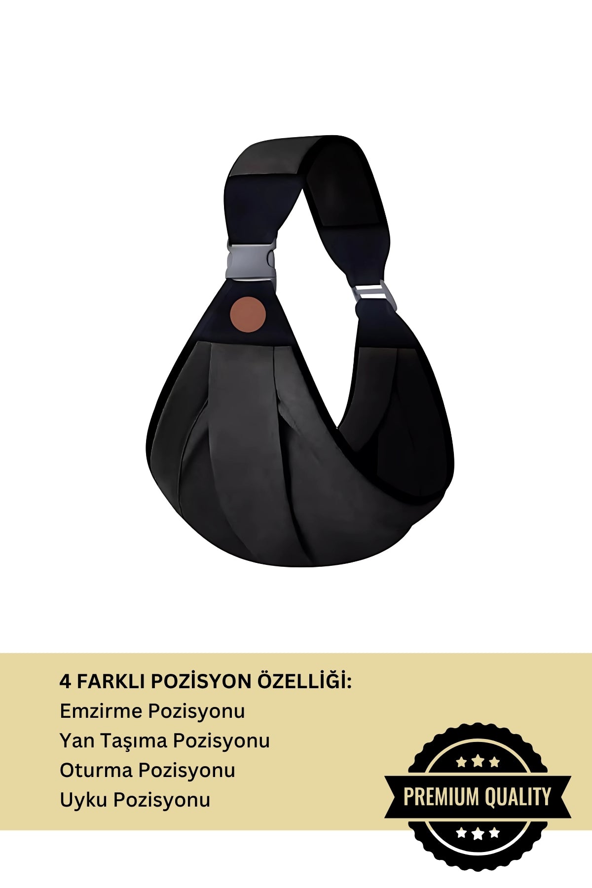 Ergonomik Kanguru Bebek Taşıyıcı Sling | Güvenli Kilit Sistemli Bebek Taşıyıcı Sling