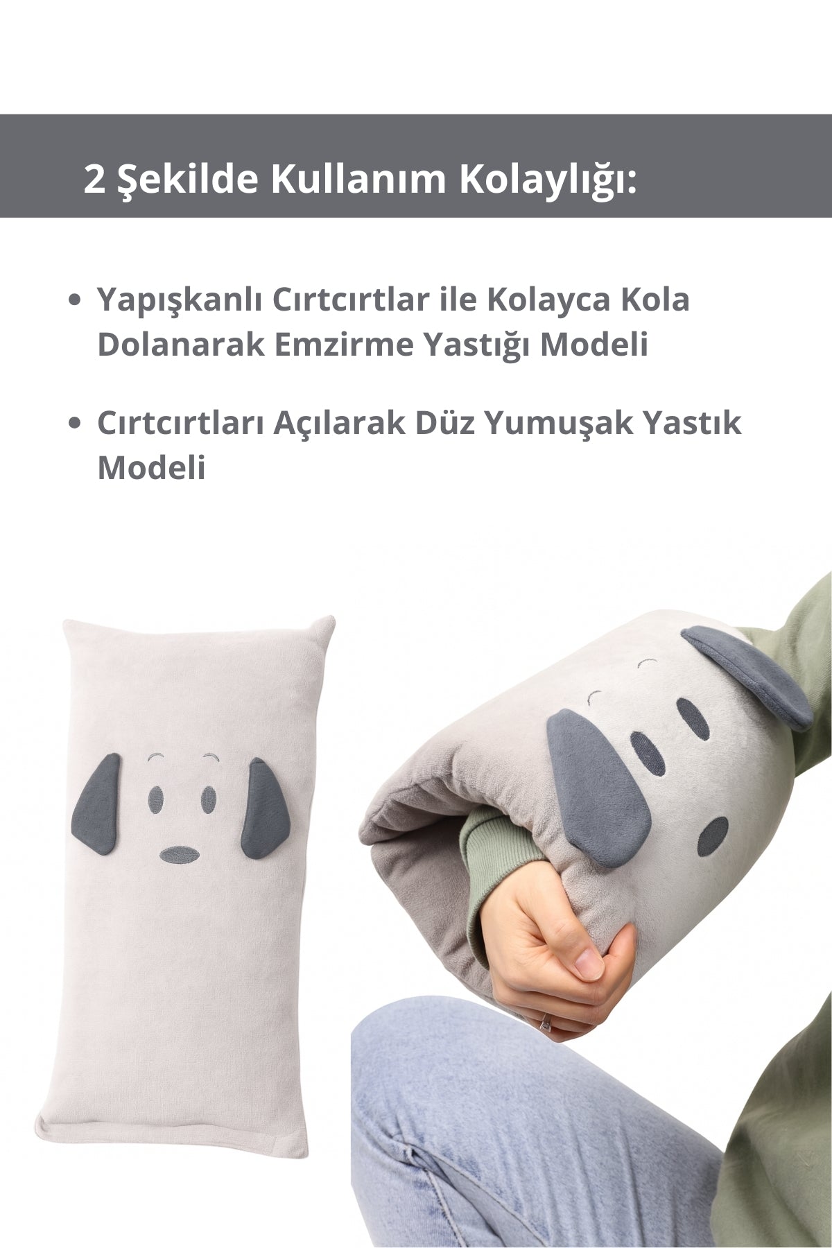 Emzirme Yastığı - Cırtcırtlı Emzirme Yastığı - Ayarlanabilir Emzirme Yastığı