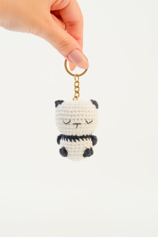 Amigurumi Anahtarlık El Yapımı Panda Anahtarlık Panda Figürlü Anahtarlık Doğal Anahtarlık