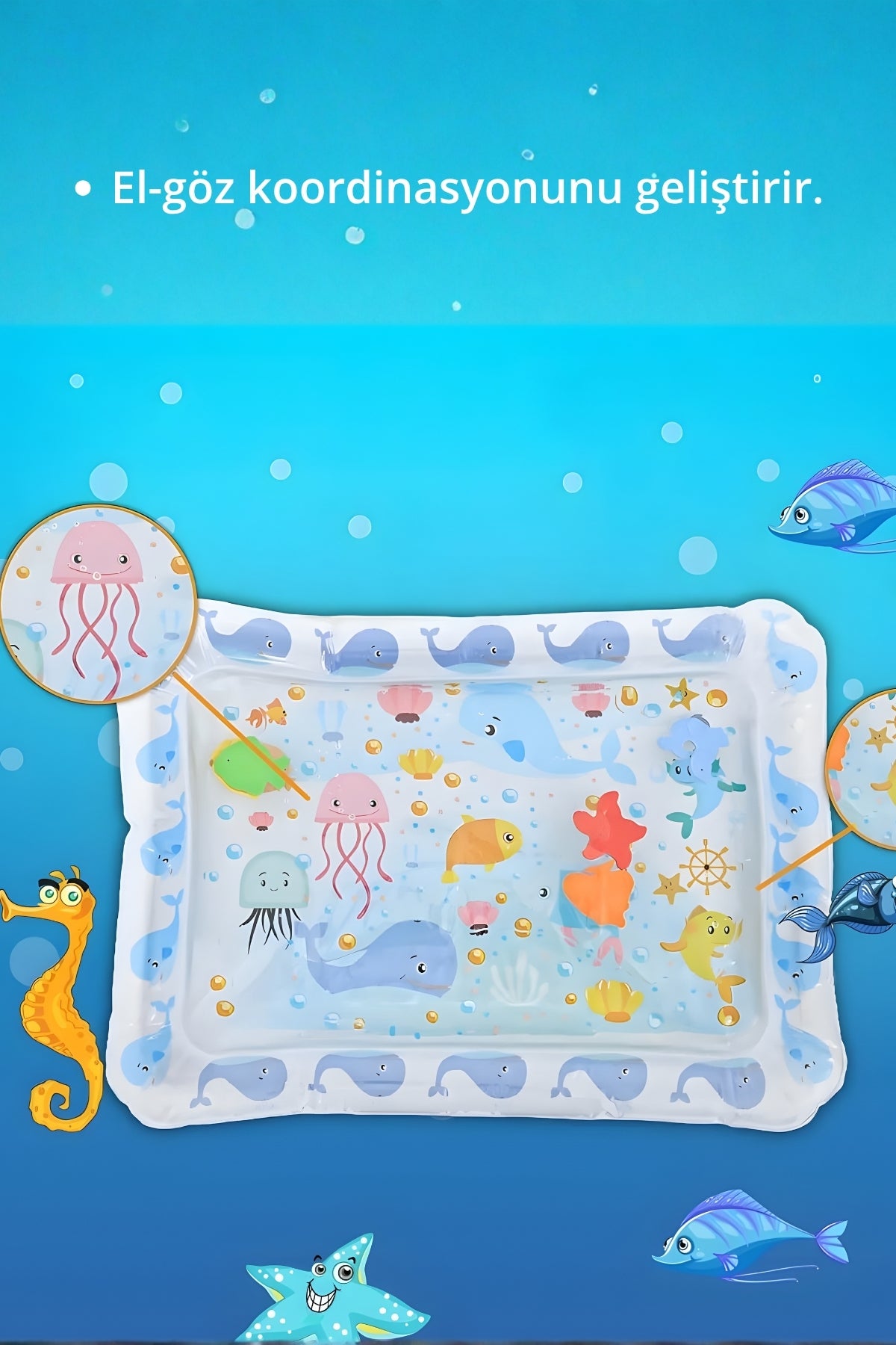 Bebek Su Oyun Matı / Tummy Time Şişme Su Matı