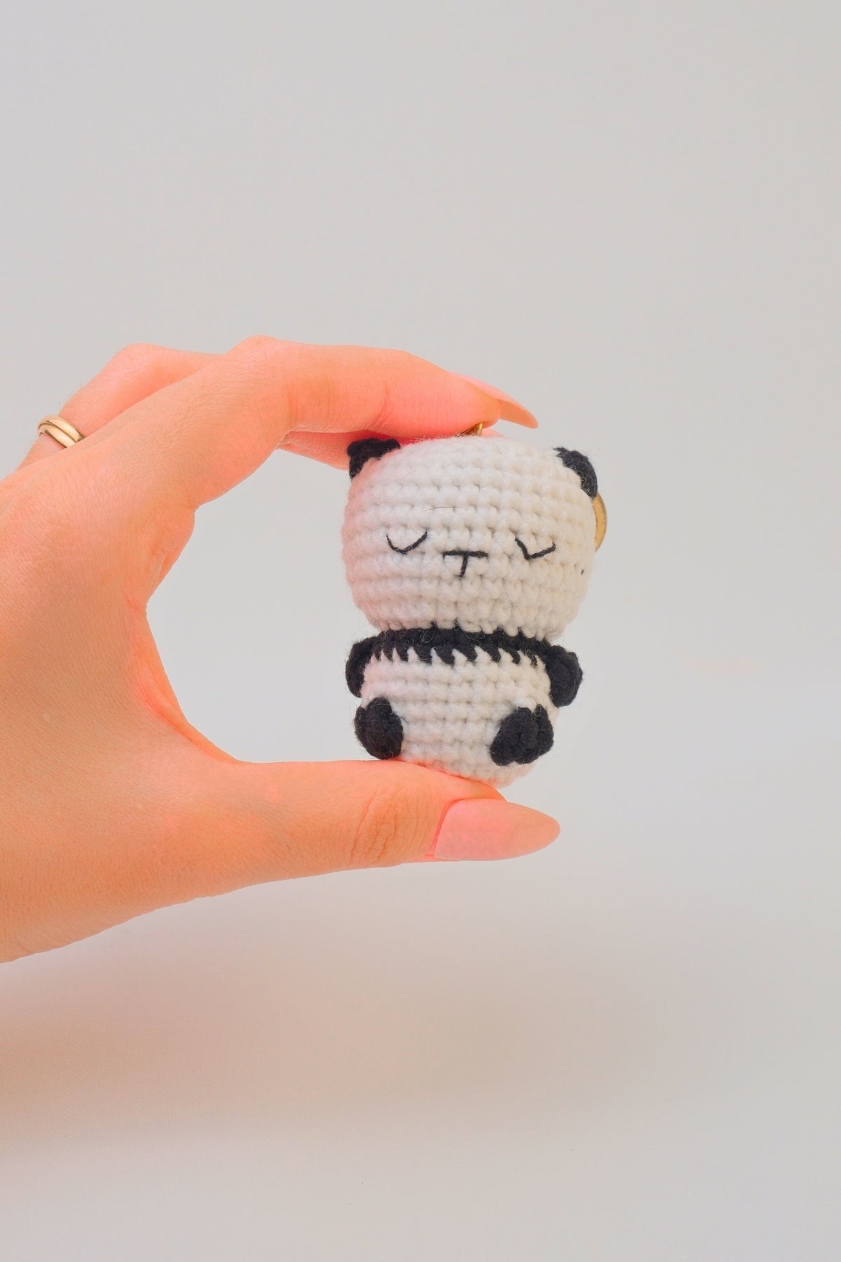 Amigurumi Anahtarlık El Yapımı Panda Anahtarlık Panda Figürlü Anahtarlık Doğal Anahtarlık