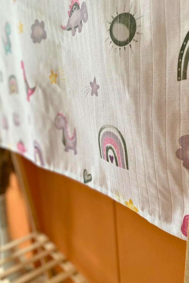 Müslin Kız Bebek Battaniyesi - Müslin Bebek Battaniyesi %100 Pamuk Müslin Battaniye